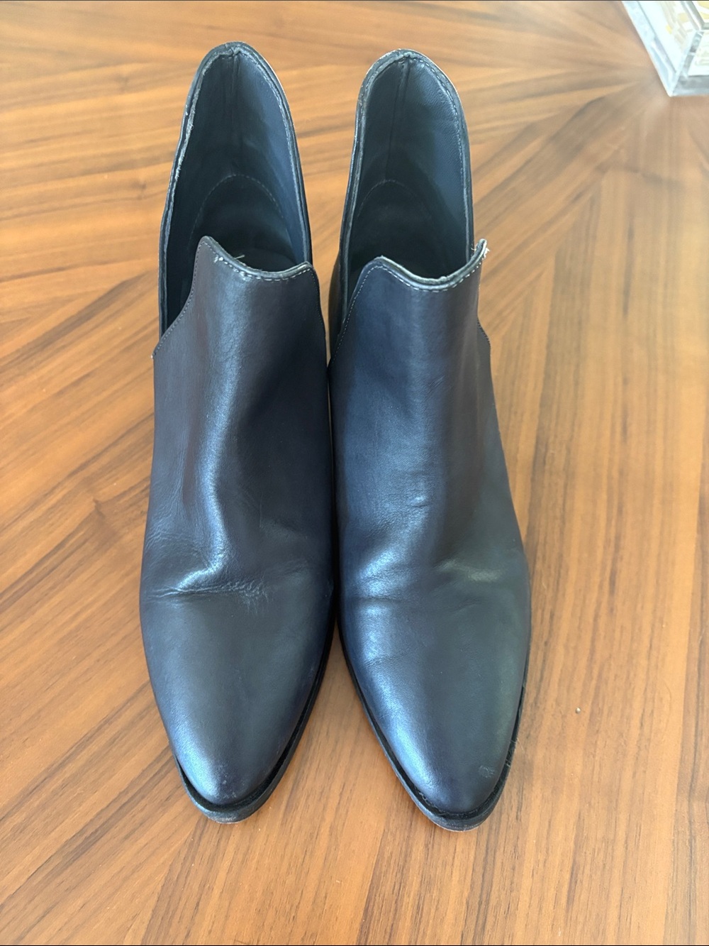 Free people Women's Black Leather Pointed Booties